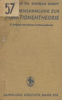 Aufgabensammlung zur Funktionentheorie