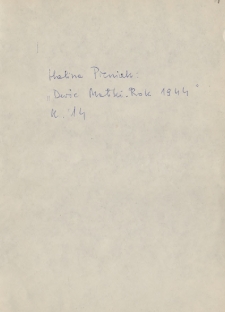 Dwie matki : rok 1944