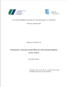 Uniwersalny zestaw wskaźników do wykrywania ataków ransomwares