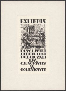 Exlibris Pow. i Miej. Biblioteki Publicznej im. C. K. Norwida w Goleniowie