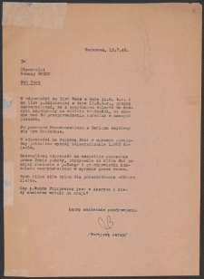 [List Jerzego Borejszy do Romany Buzek z 12 lipca 1946].