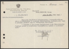 [List J. Wasilewskiego pisany w imieniu władz Ministerstwa Żeglugi do Jerzego Borejszy z 11 lutego 1949].