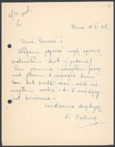 [List W. Ca... do Jerzego Borejszy z 19 maja 1948].