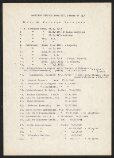 [Wykaz korespndentów Jerzego Borejszy: litera K].