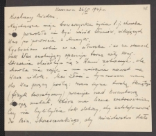 [List Hernyka Kałużyńskiego do Jerzego Borejszy z 26 czerwca 1947].