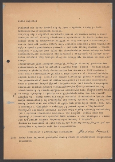 [List Stanisława Krzyżewskiego do Jerzego Borejszy].