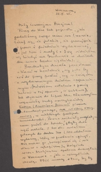 [List od Michaliny Fr. Kalinowskiej do Jerzego Borejszy z 22 marca 1945].