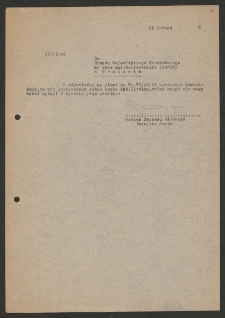 [List Jerzego Borejszy w sprawie inżyniera Litwina z 19 lutego 1945].