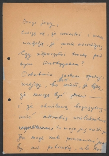 [List Konstantego Ildefonsa Gałczyńskiego do Jerzego Borejszy].
