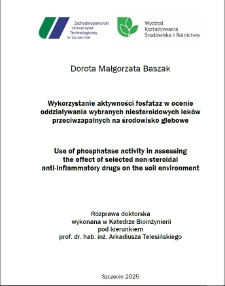 Wykorzystanie aktywności fosfataz w ocenie oddziaływania wybranych niesteroidowych leków przeciwzapalnych na środowisko glebowe
