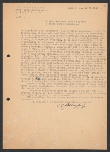 [List Ludwika Hirszfelda do Jerzego Borejszy z 20 lutego 1945].