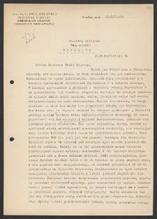 [List Ludwika Hirszfelda do Jerzego Borejszy z 22 grudnia 1948].