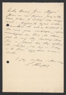 [List Ludwika Hirszfelda do Jerzego Borejszy].