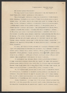 [List Mikaela M. Hoffmana do Jerzego Borejszy z 1 maja 1949].