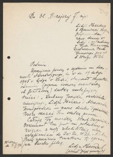 [List Lidii Markus do Jerzego Borejszy z 5 lutego 1948].