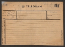 [Telegram Anatola Mikułki do Jerzego Borejszy].