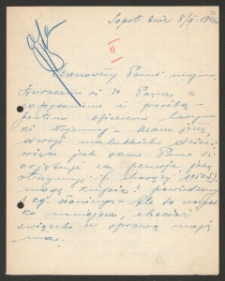 [List Zygmunta Muśnickiego do Jerzego Borejszy z 4 marca 1946].