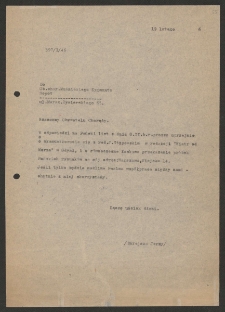 [List Jerzego Borejszy do Zygmunta Muśnickiego z 19 lutego 1946].