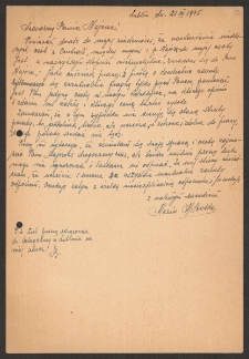 [List Marii Milewskiej do Jerzego Borejszy z 21 marca 1945].