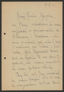 [List Zofii Nałkowskiej do Jerzego Borejszy z 24 marca 1945].