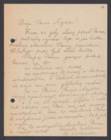 [List od Bronisławy Ostrowskiej do Jerzego Borejszy].