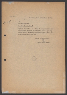[List Jerzego Borejszy do Mirosława Ogórka z 18 lutego 1947].