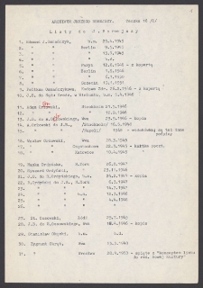 [Wykaz korespndentów Jerzego Borejszy: litera O].