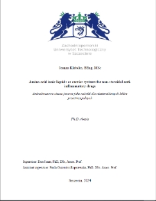 Amino acid ionic liquids as carrier system for non steroidal anti-inflamatory drugs