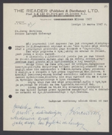 [List Bolesława Przeworskiego do Jerzego Borejszy z 15 marca 1947].
