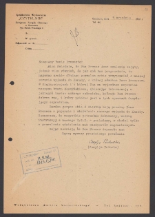 [List Cecylii Podoskiej do Jerzego Borejszy z 5 września 1946].