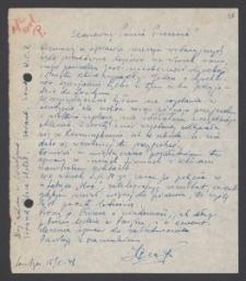 [List Henryka Piekarniaka do Jerzego Borejszy z 15 maja 1948].