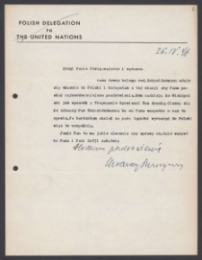 [List Ksawerego Pruszyńskiego do Jerzego Borejszy z 26 kwietnia 1946].