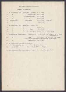 [Wykaz korespndentów Jerzego Borejszy: rodzina Pruszyńskich].