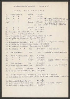 [Wykaz korespondent&oacute;w Jerzego Borejszy: litera F].