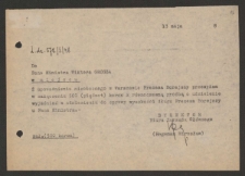 [List Mirosława Hegemana z upoważnienia Jerzego Borejszy do Witkora Grosza z 13 maja 1948].