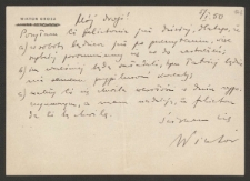 [List Witkora Grosza do Jerzego Borejszy z 5 stycznia 1950].