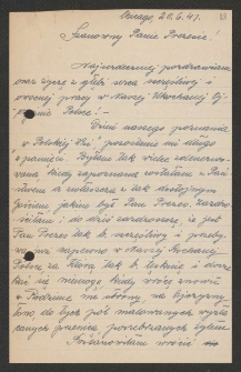 [List Heleny Gembali do Jerzego Borejszy z 20 czerwca 1947].
