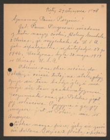 [List Anny Gembali do Jerzego Borejszy z 29 stycznia 1948].
