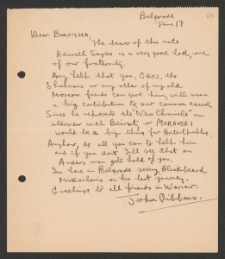 [List Johna Gibbonsa do Jerzego Borejszy].