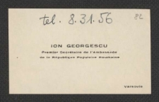 [Wizyt&oacute;wka Iona Georgescu].