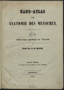 Hand-atlas der Anatomie des Menschen : nebst einem tabellarischen Handbuche des Anatomie