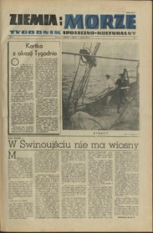Ziemia i Morze : tygodnik społeczno-kulturalny. R.1, 1956 nr 3