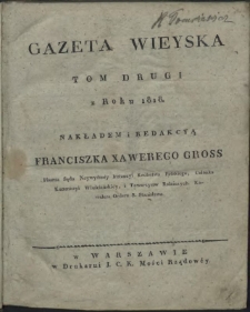 Gazeta Wieyska z roku 1818. T. 2