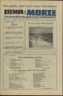 Ziemia i Morze : tygodnik społeczno-kulturalny.R.1, 1956 nr 4