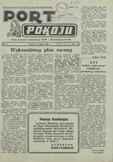 Port Pokoju : pismo Komitetu Zakładowego PZPR i Rad Zakładowych ZPS. R.4, 1954 nr 7