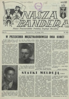 Nasza Bandera : pismo Pracowników Polskiej Żeglugi Morskiej. R.2, 1954 nr 4 (9)