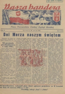 Nasza Bandera : pismo Pracowników Polskiej Żeglugi Morskiej. R.2, 1954 nr 11 (16)