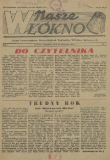 Nasze Włókno : pismo pracowników Szczecińskich Zakładów Włókien Sztucznych. R.1, 1955 nr 1