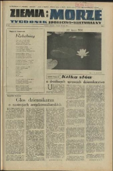 Ziemia i Morze : tygodnik społeczno-kulturalny.R.1, 1956 nr 10