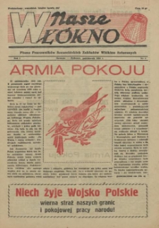 Nasze Wł&oacute;kno : pismo pracownik&oacute;w Szczecińskich Zakład&oacute;w Wł&oacute;kien Sztucznych. R.1, 1955 nr 4